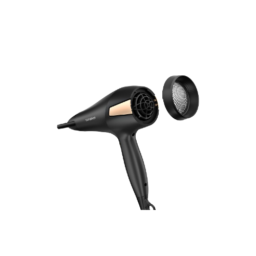 Rush Brush D2 Pro 2500W, Professional Hair Dryer with Removable Air Filter - Black
