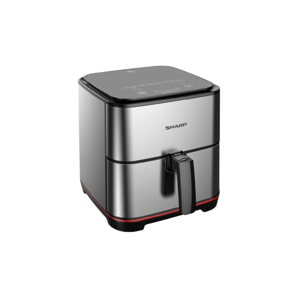 SHARP Air Fryer 1650-Watt, 7 Liter Electronic Touch Screen Glass Panel, Stainless KF-AF70RT-ES2