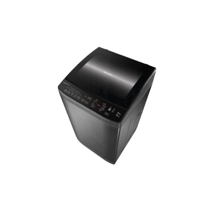 SHARP Washing Machine 9 Kg Top Loading With Drain Pump, Dark Silver/Black ES-TN09GDSP xprs 