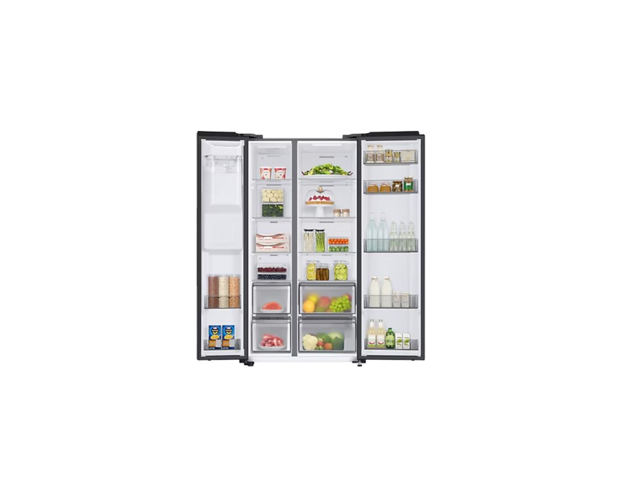 Samsung 634L Side By Side Fridge No Forst, Inverter Motor, Black - RS68A8820B1 xprs 
