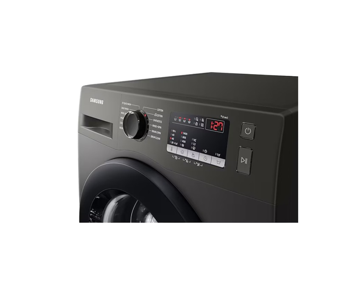 Samsung Front Load Washing Machine 8KG Full Automatic Inox WW80T4040CX1AS touch pad