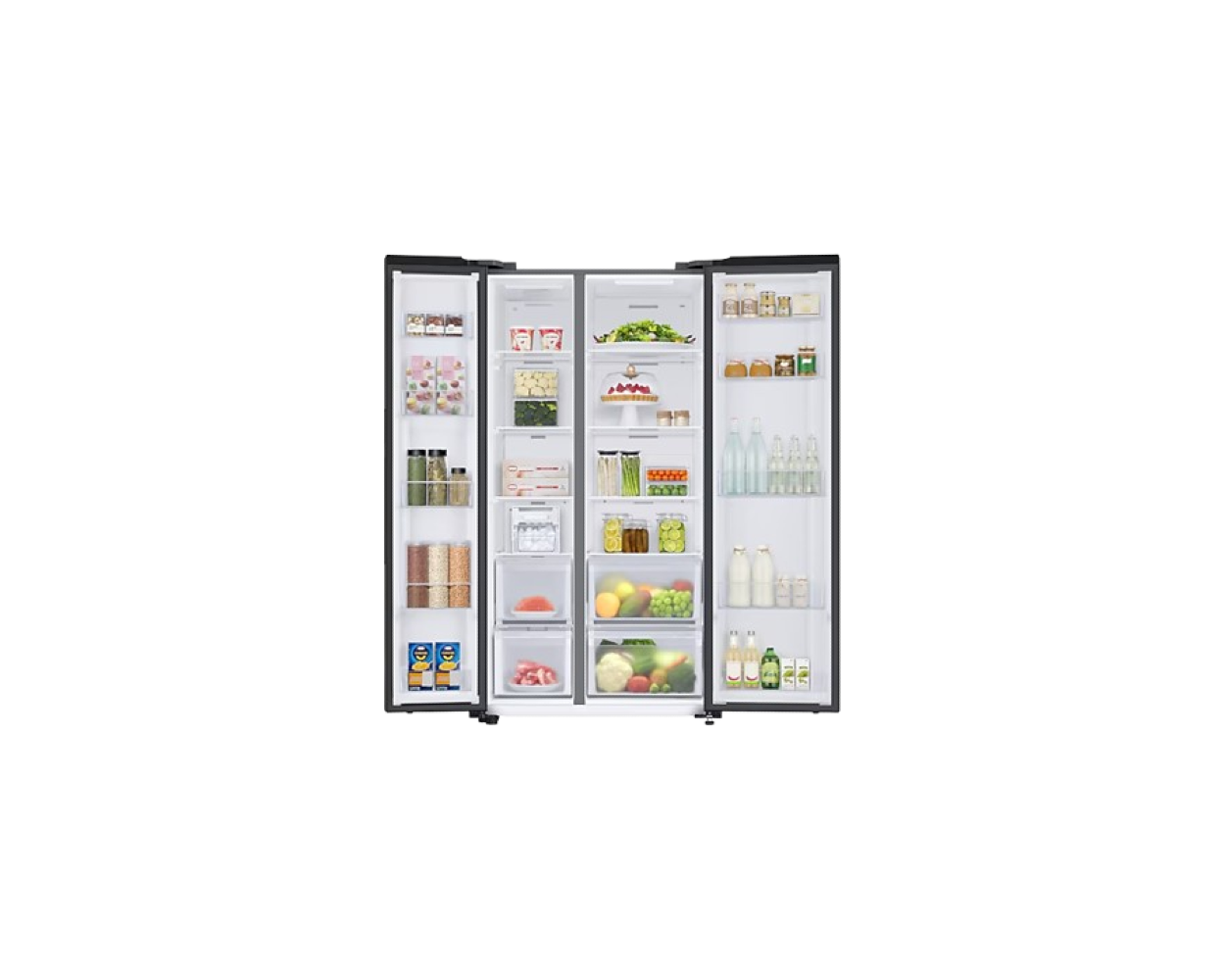 Samsung Side by Side Refrigerator – 632 Liters, Inverter, No Frost, Black – RS66A8100B1/MR-R xprs 