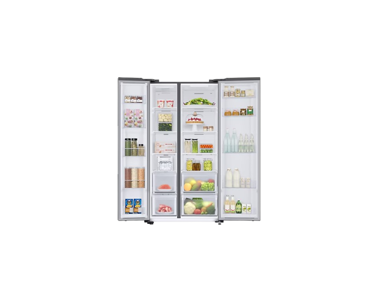 Samsung Side by Side Refrigerator – 632 Liters, Inverter, No Frost, Silver – RS66A8100S9/MR xprs 