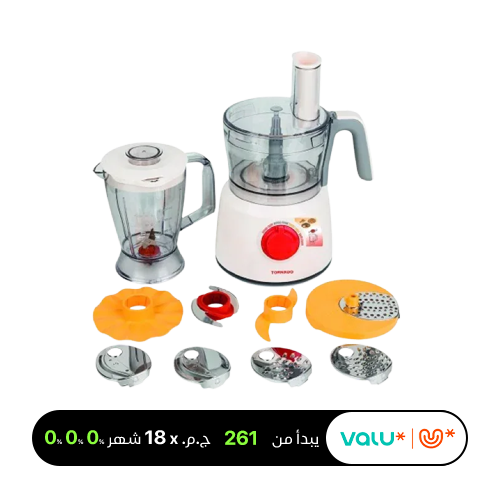 TORNADO Food Processor 1000-Watt 1.2 Liter Bowl 1 Liter Blender White TFP-1000CC