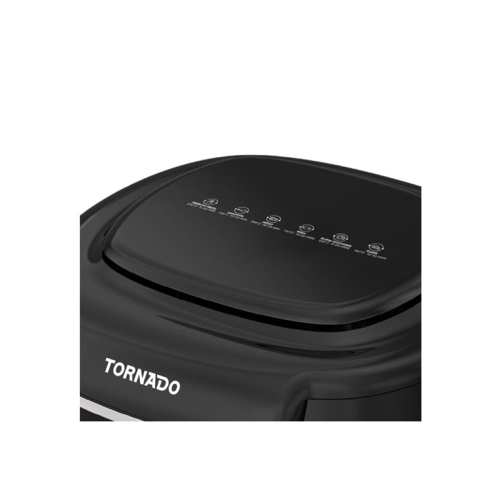 TORNADO Air Fryer 1550 Watt 4 Liter LED Display Black/Silver THF-1554D-XL-BS