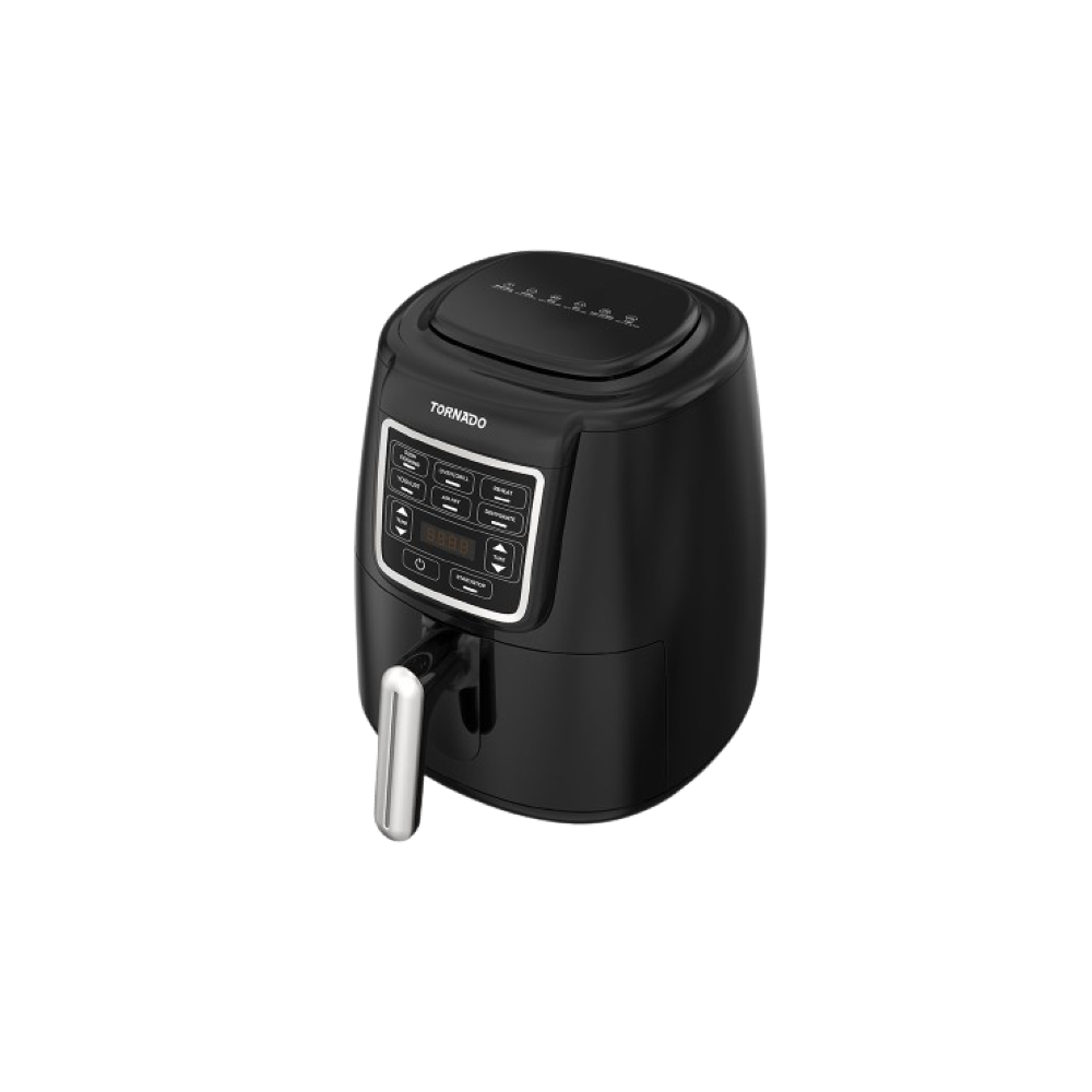 TORNADO Air Fryer 1550 Watt 4 Liter LED Display Black/Silver THF-1554D-XL-BS