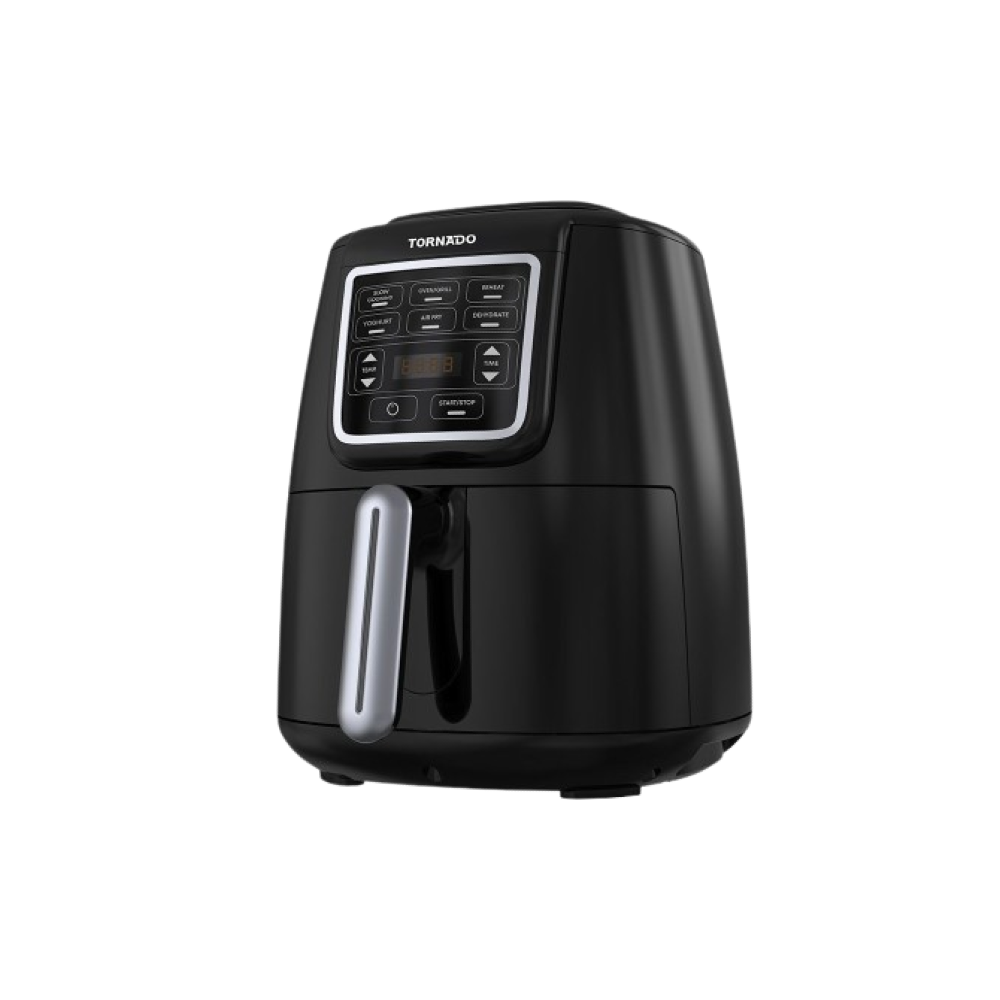 TORNADO Air Fryer 1550 Watt 4 Liter LED Display Black/Silver THF-1554D-XL-BS