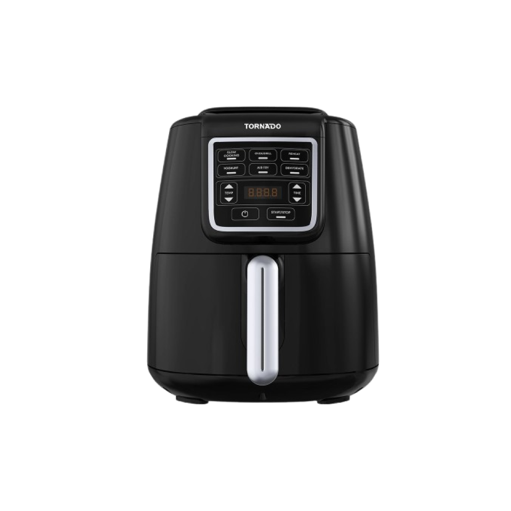 TORNADO Air Fryer 1550 Watt 4 Liter LED Display Black/Silver THF-1554D-XL-BS