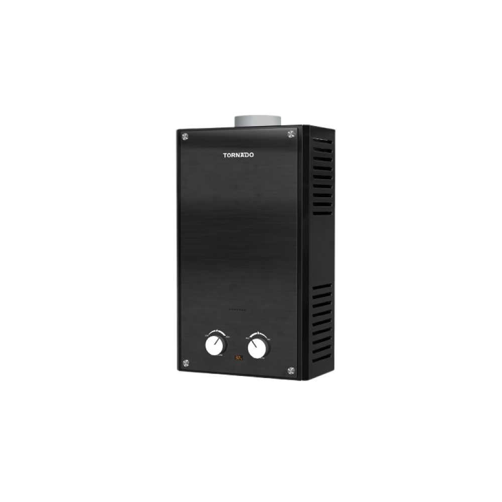 TORNADO Gas Water Heater 10 L Natural Gas Glass Black GHE-10MP-GB xprs