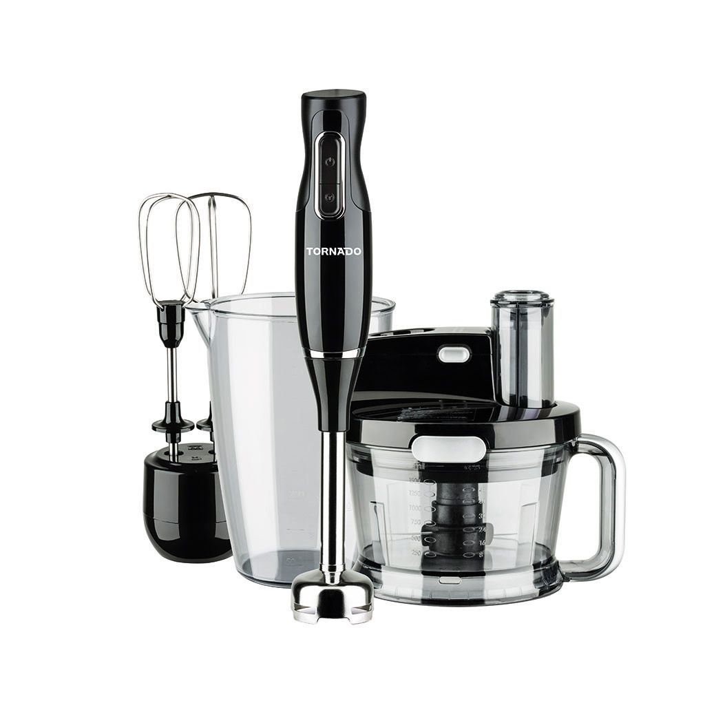 TORNADO Hand Blender 1000-Watt Food Processor Black THB-1000MK