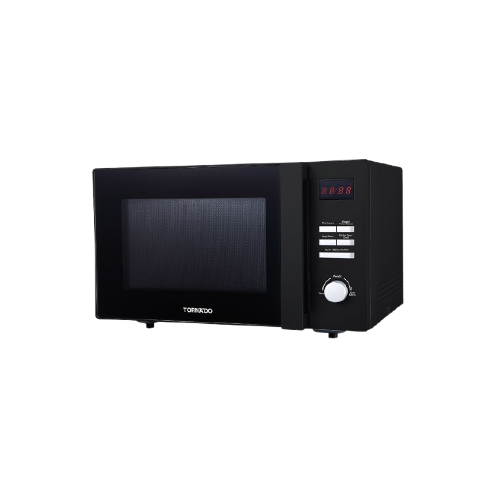 TORNADO Microwave Solo 25 Liter 900 Watt 8 Menus Black TMD-25SE-BK