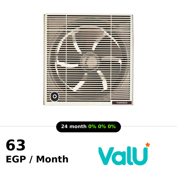Tornado Bathroom Ventilating Fan 30CM Privacy Grid - Creamy - TVS-30CM