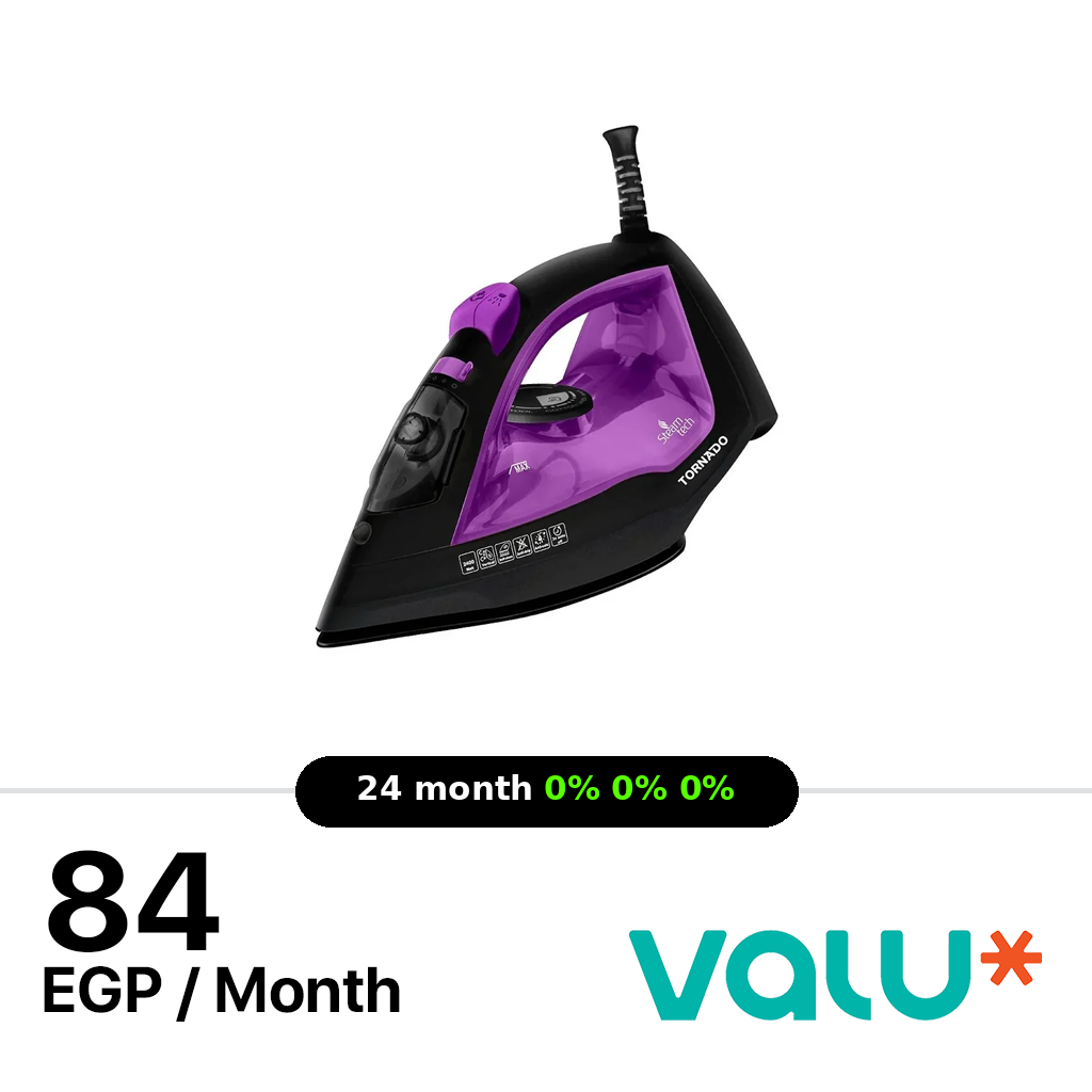 Tornado Steam Iron 2400W Ceramic Soleplate - TST-2400NC