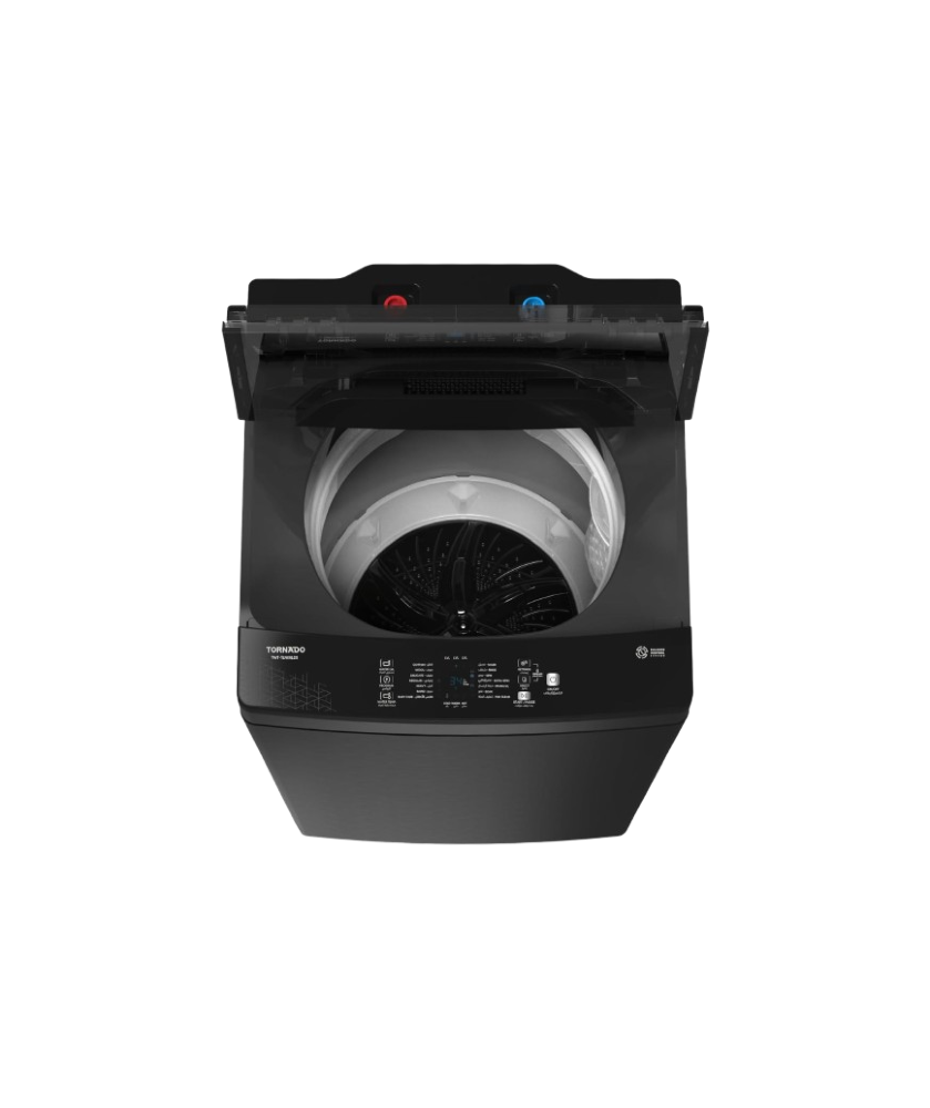 Tornado Top Automatic 8 Kg Washing Machine, Dark Silver - TWT-TLN08LDS xprs 1