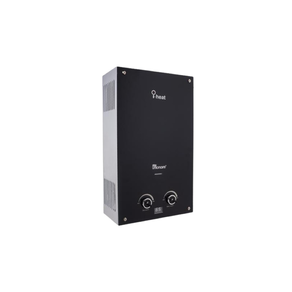Unionaire I-Heat Digital Gas Water Heater, 6 Liter, Black Mirror - UGH060DGA-BK