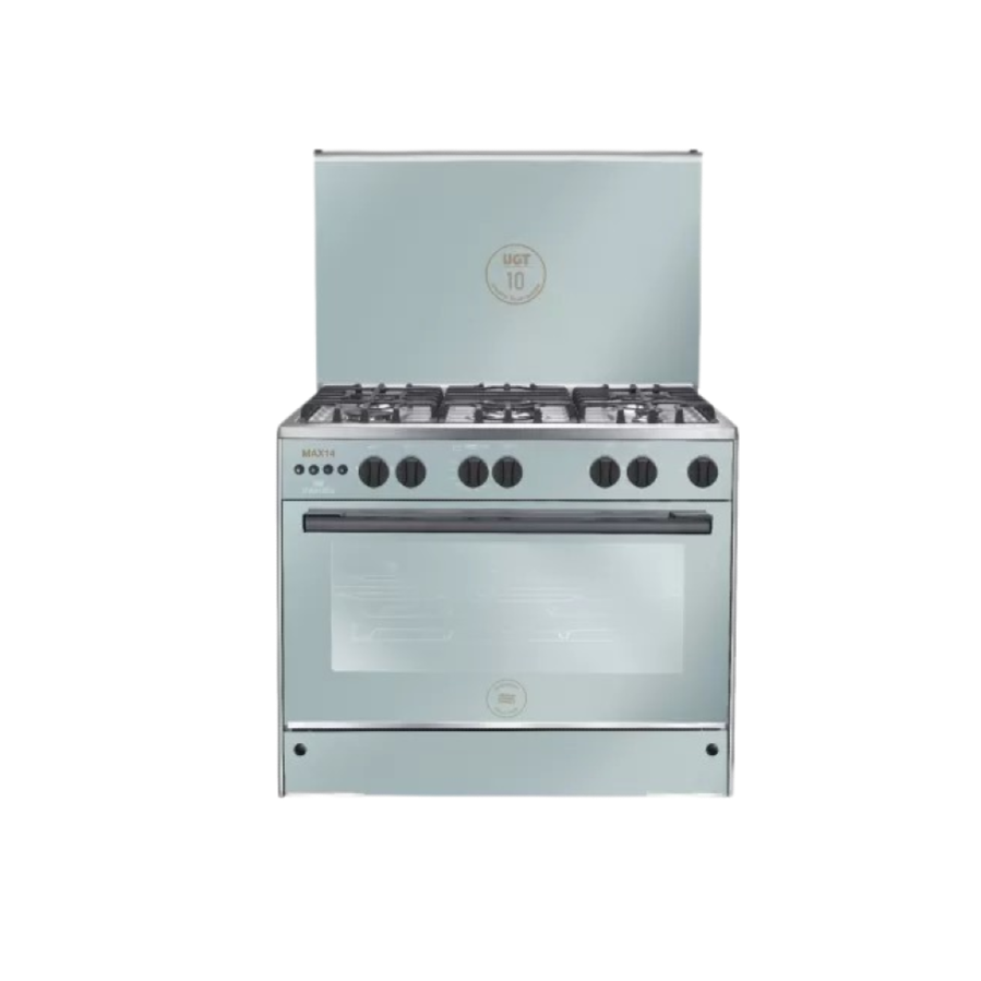 Unionaire Max 14 Gas Cooker, 5 Burners, 60*90 cm with Fan Stainless Steel - C69SS-GC-447-IFDSO-2W-M14-AL xprs