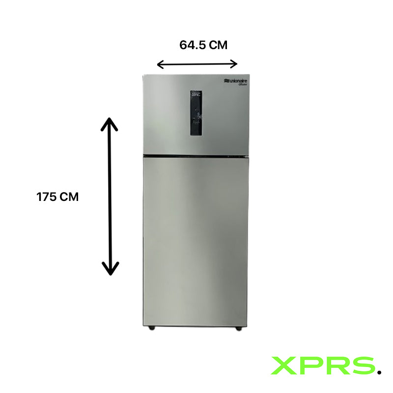 Unionaire Smart De Frost Refrigerator Two Doors 380 liters RD-380VV-DHGHUSTO dimensions 