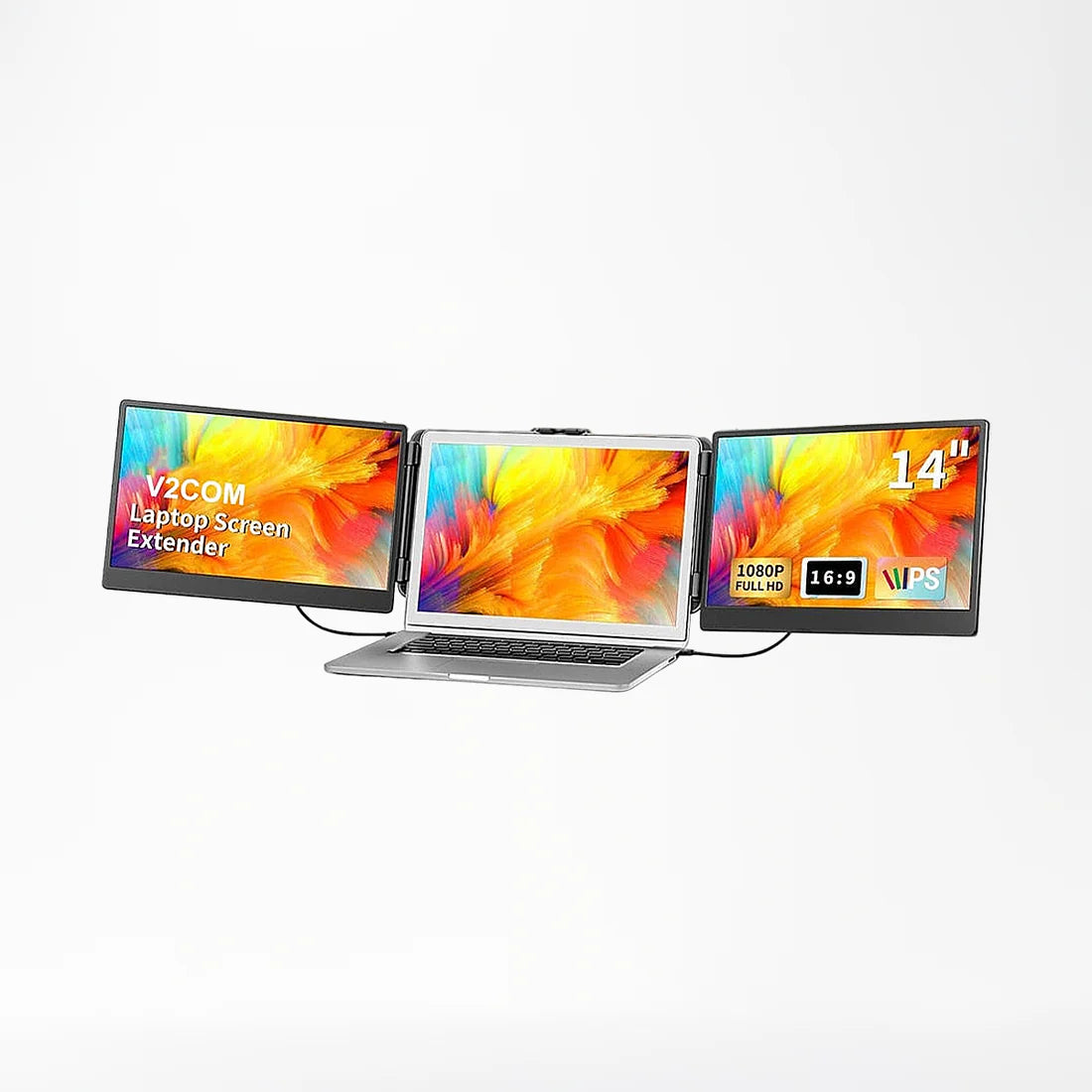 V2Com S2 14″ FHD 1080P Triple Portable Screen Extender