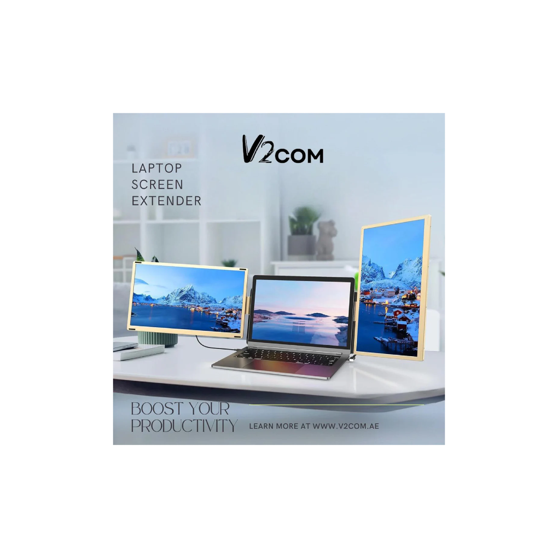 V2Com S6 portable triple screen
