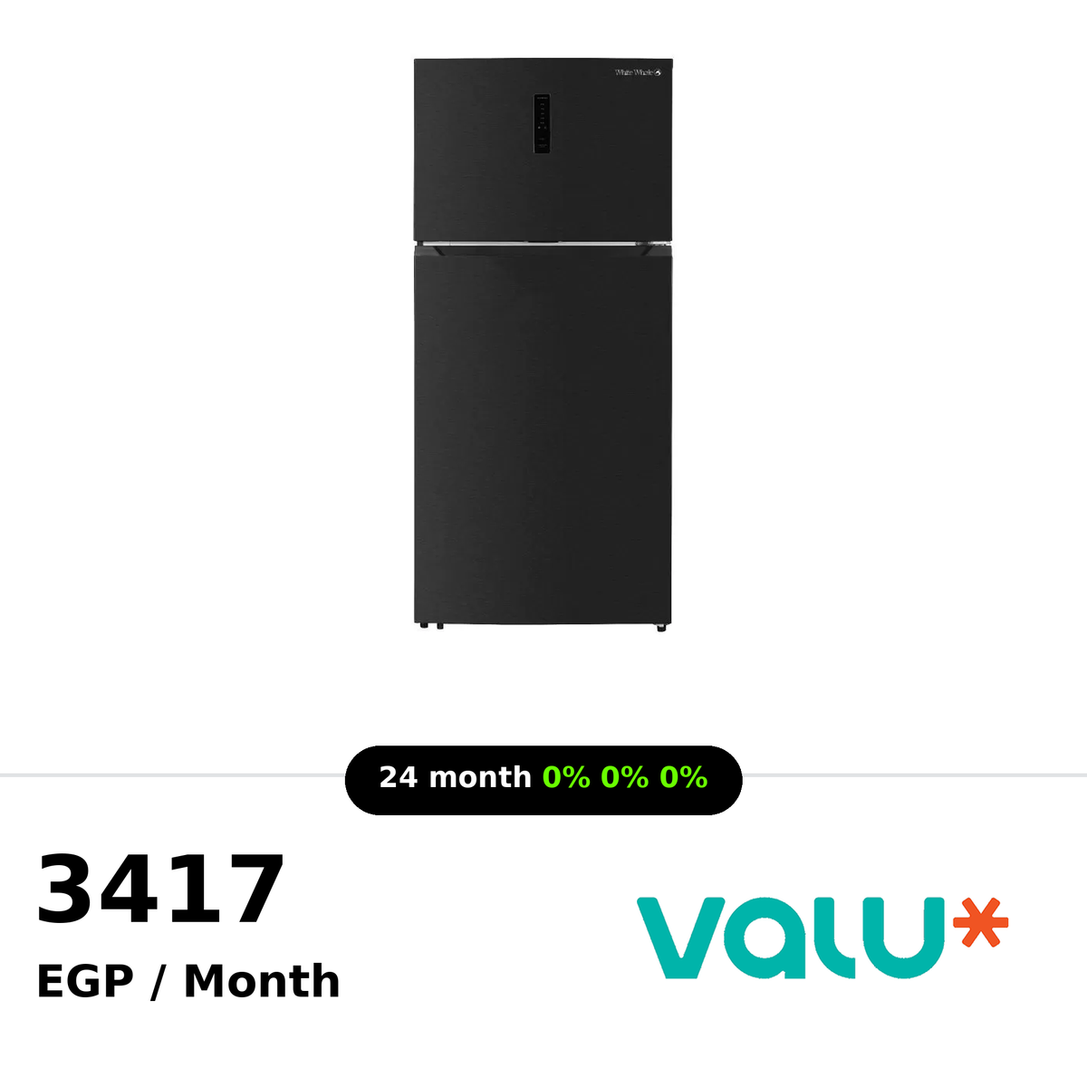 <tc>ثلاجة وايت ويل 640 لتر، بابان، تقنية العاكس الرقمي (Digital Inverter) - لون أسود - WR-6395 HB</tc>