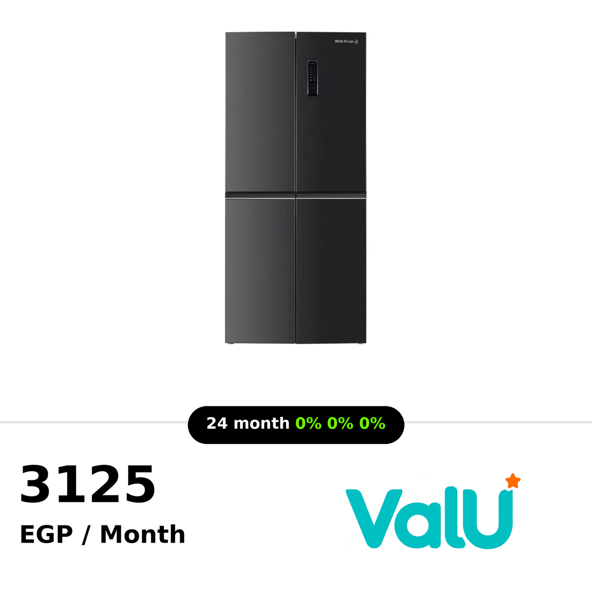 <tc>ثلاجة وايت ويل 415 لتر، 4 أبواب، تقنية العاكس الرقمي (Digital Inverter) - لون أسود - WR-6399AB INV</tc>