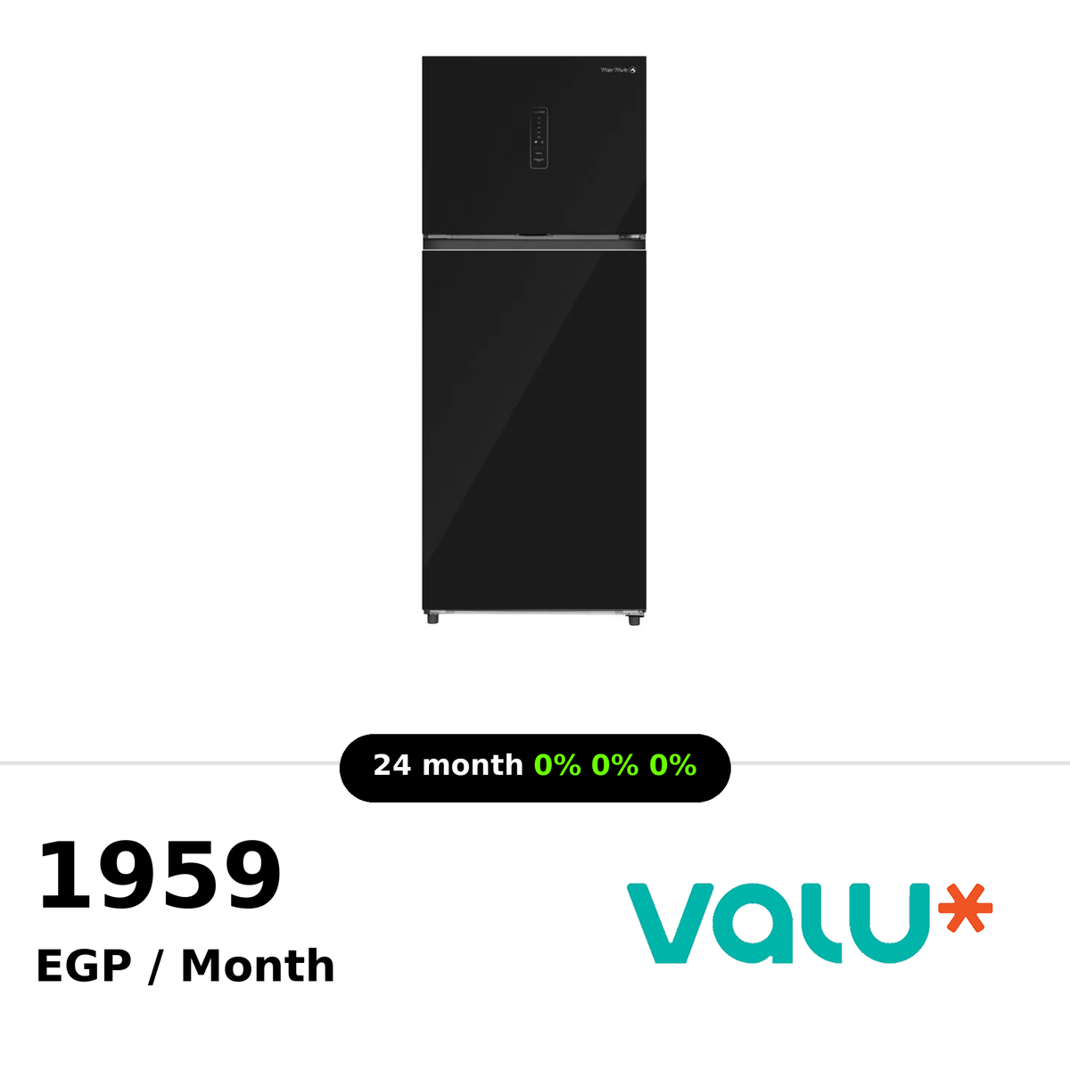 <tc>ثلاجة وايت ويل 540 لتر، بابان، تقنية العاكس الرقمي (Digital Inverter) - لون أسود زجاجي - WR-G5395 HBV</tc>