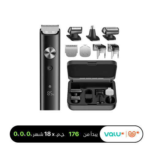 <tc>مجموعة العناية الشخصية الاحترافية من شاومي، ماكينة تشذيب اللحية المقاومة للماء وماكينة الحلاقة الكهربائية - أسود</tc>