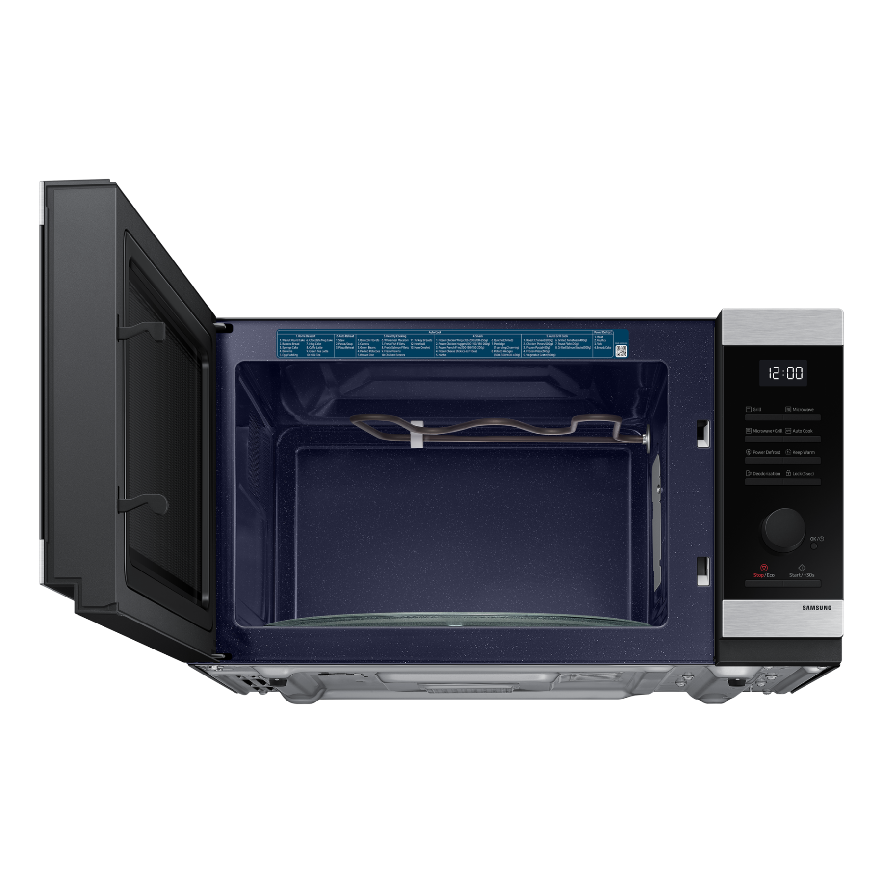 Samsung Microwave with Grill, 40 Liters, Black and Silver - MG40DG5524ATGY