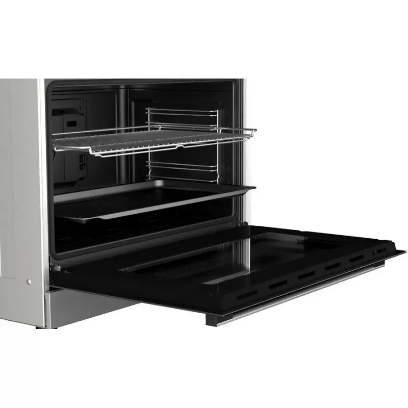 Bosch Series 6 Cooker 90 * 60 cm 5 Burners Cast Iron Stainless Steel HGP3I8W50S