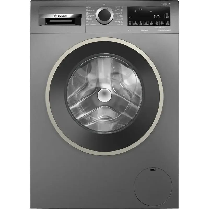 <tc>غسالة ملابس Bosch Series 4، سعة 9 كجم، سرعة 1400 لفة/دقيقة، لون رمادي (Inox Digital Gray) – موديل WGA244Z1EG</tc>