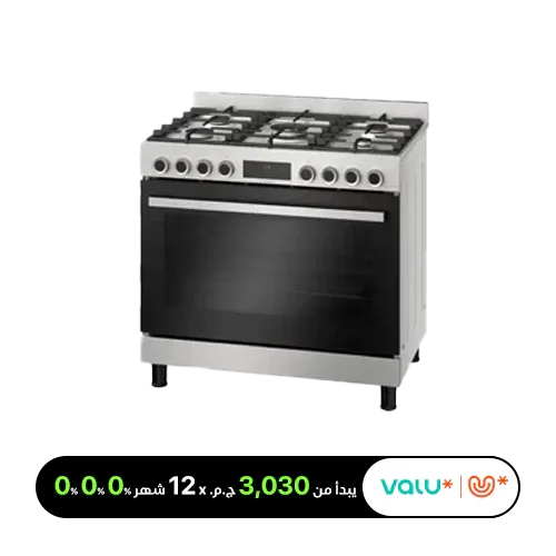 <tc>بوتاجاز غاز بوش 5 شعلة - 90 سم - اسود فضى (HIZ5G7W51S)</tc>