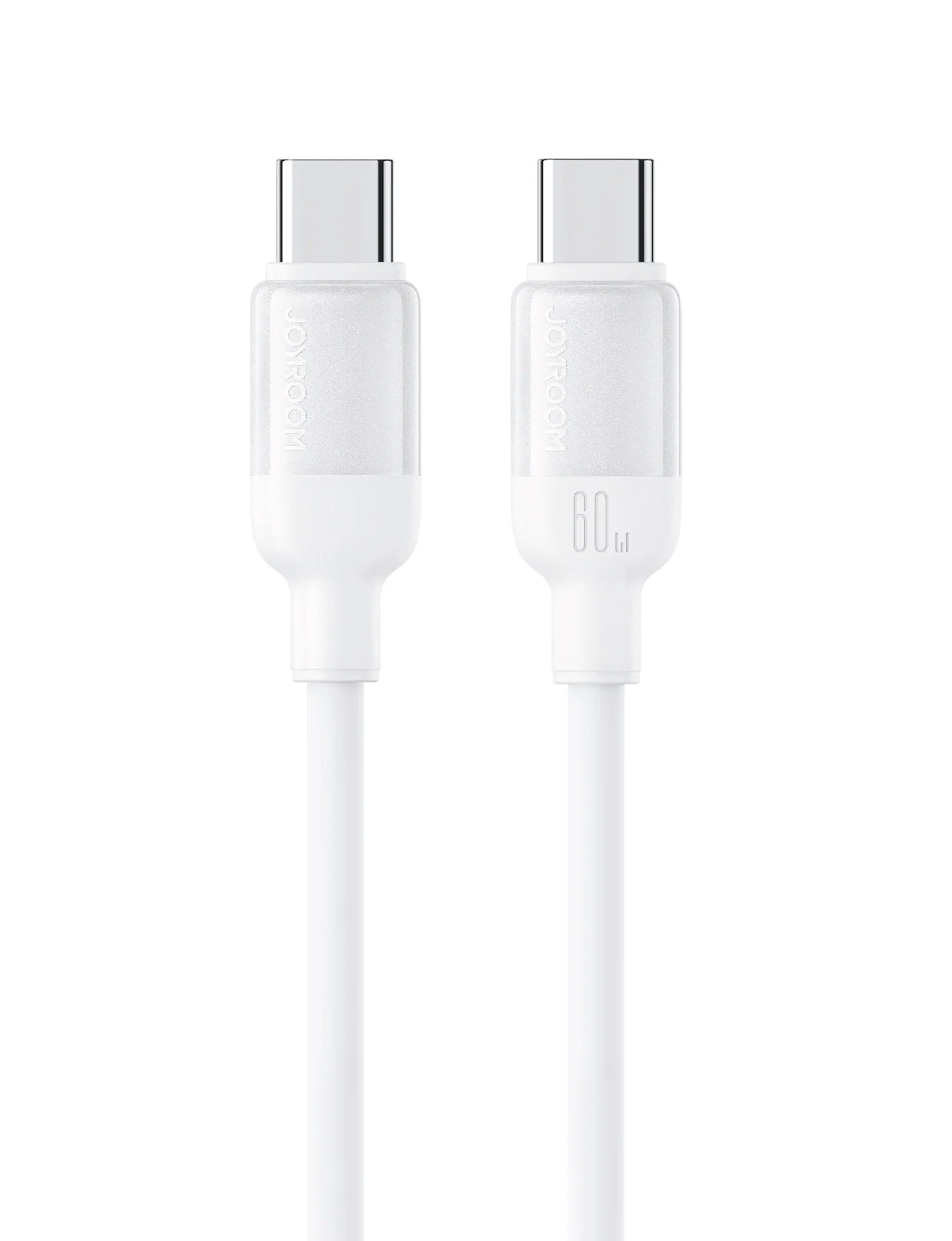 JOYROOM S-A62 1.2m USB-C to USB-C Cable 60W Fast Charging Liquid Silicone Data Cord for Phone Laptop - White