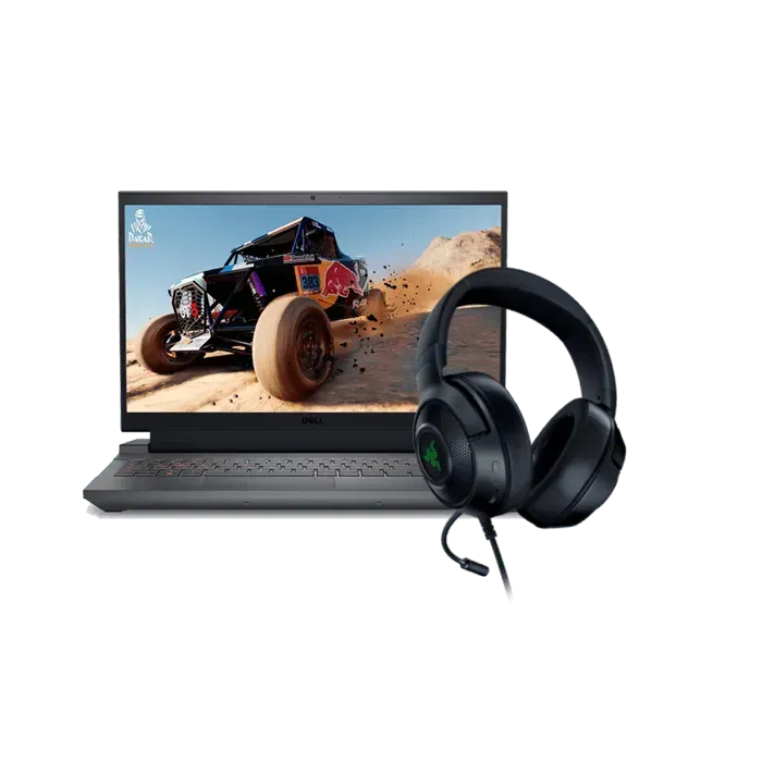 Dell G15 Intel core i7-13650HX RTX 4060 8GB 15.6 Inch FHD 120Hz 16GB DDR5 RAM 1TB SSD Windows 11 Gray + Razer Kraken X - XPRS