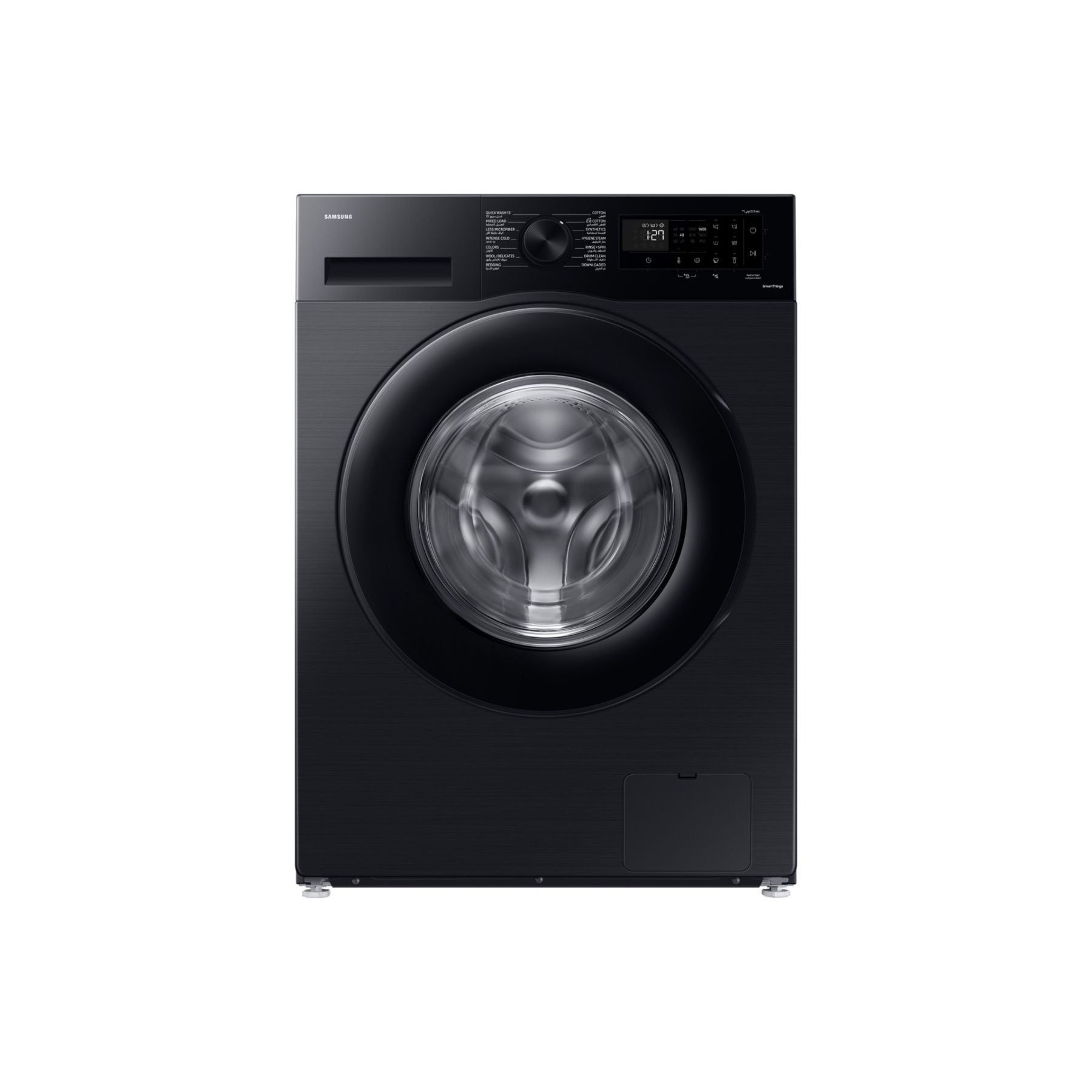 Samsung Front Load Automatic Inverter Washing Machine, 8 Kg, Black - WW80CGC0EDABAS