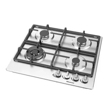 Hisense Built In Gas Hob, 4 Burners, 60 cm, Stainless Steel - GM663XHF