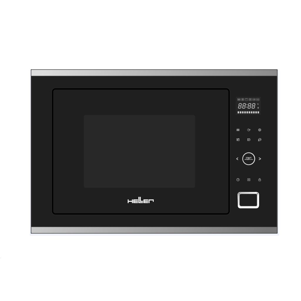 HELLER Built-In Microwave Touch 34Liter 1000W 10 Menus - Black - HMBN-34GC-BK