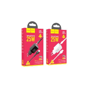hoco Wall charger N19 Rigorous PD25W EU set with cable Type-c to Type-c 1m xprs 1
