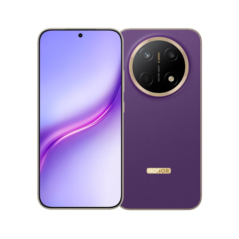 Honor X9e Pro 5G 8GB RAM 256GB Dual Sim in Purple, angled view showcasing the gradient color finish
