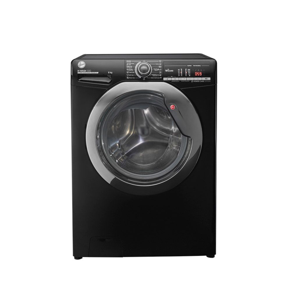 HOOVER Washing Machine Fully Automatic 8 Kg, Black H3WS383TAC3B-ELA
