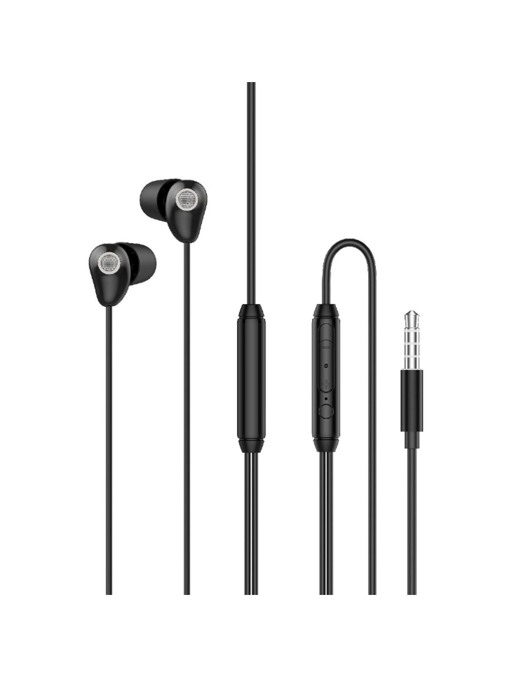 L'avvento earphone HP66B with Mic 3.5mm Volume Control - Black