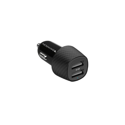 <tc>شاحن سيارة بايكرون سمارت - شحن سريع 2.4A، منفذين USB، تصميم مضغوط - أسود</tc>