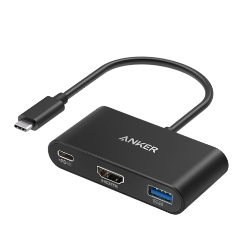 Anker PowerExpand 3-in-1 USB-C PD Multi-Function Hub with 4K HDMI 100W PD Adapter - Black