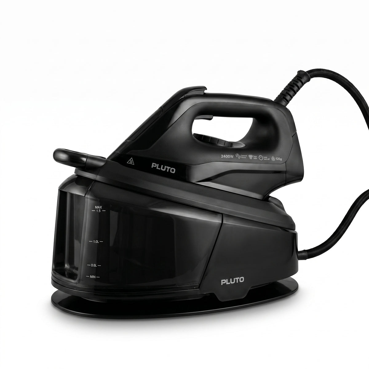 Pluto Steam Station Iron 2400 Watt 1.8 Liters - Black - PL-SS24W18L