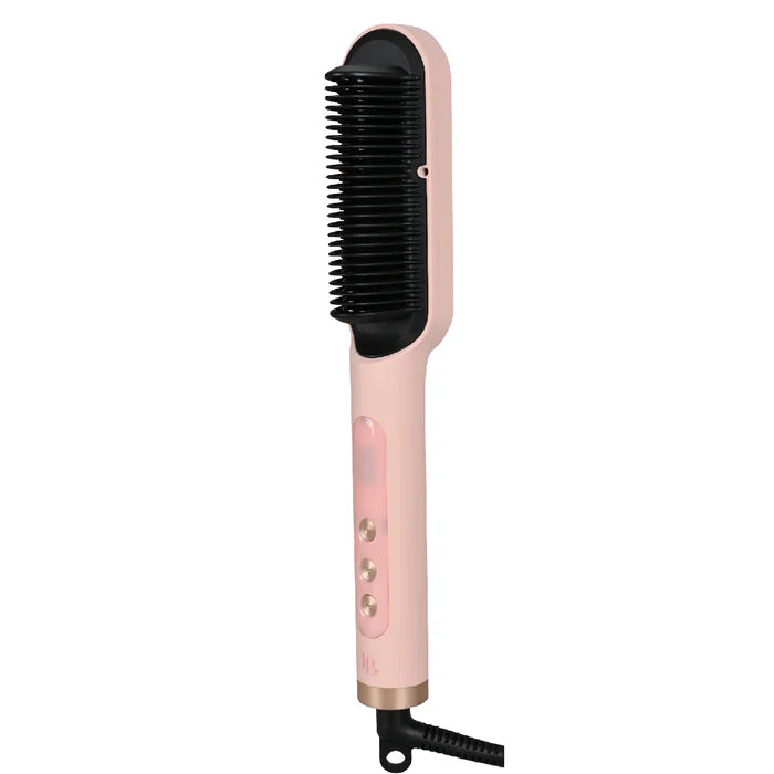 Angled view of the Labelle Straight Pro Brush Leaves it Smooth, Shiny and Wrinkle Free Pink LB014 from XPRS Egypt.
