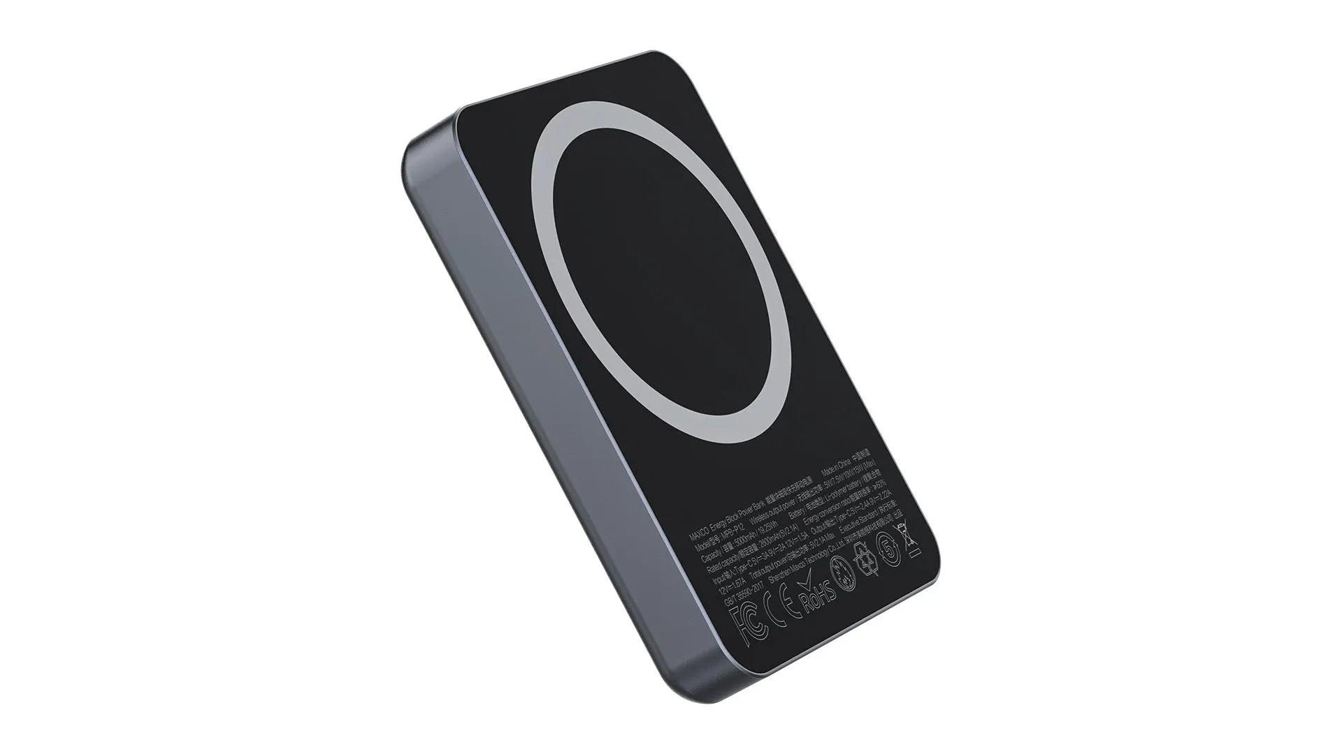 Maxco MPB-P12 Mini 5000mAh Energy Block Magnetic Wireless Charging 15W - Space Gray - XPRS