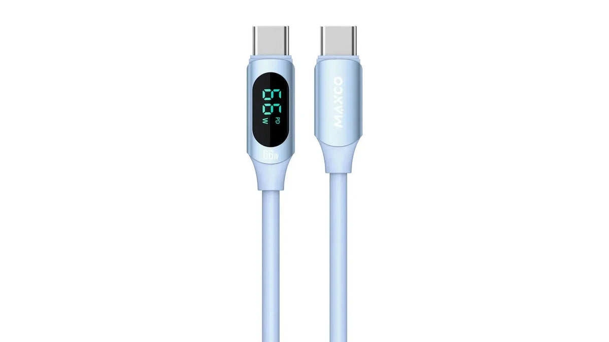 Maxco MS05CC Silicone Cable 100W Type-c to Type-c with Digital Display ...