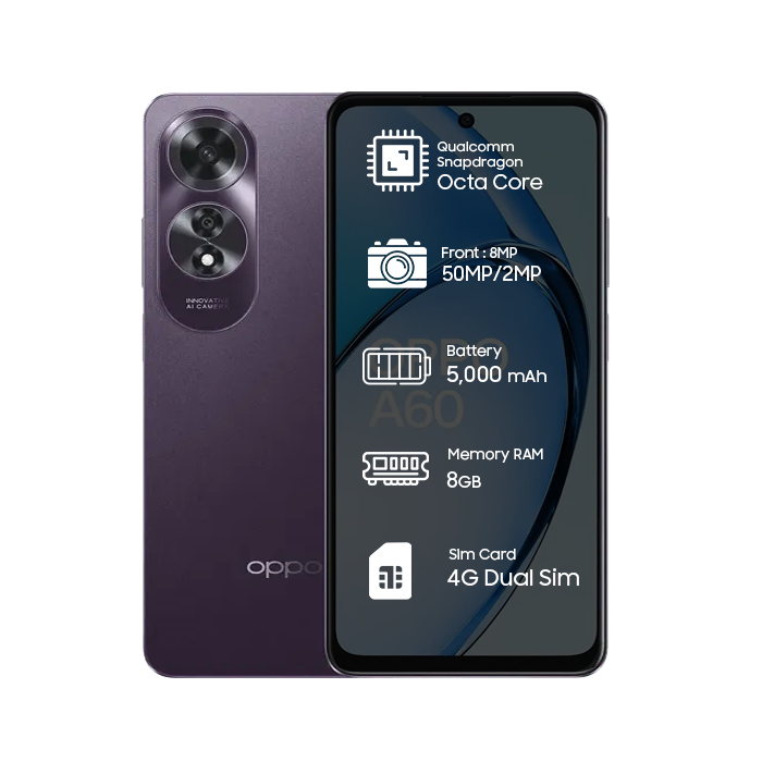 Oppo A60 8GB RAM - 256GB Storage