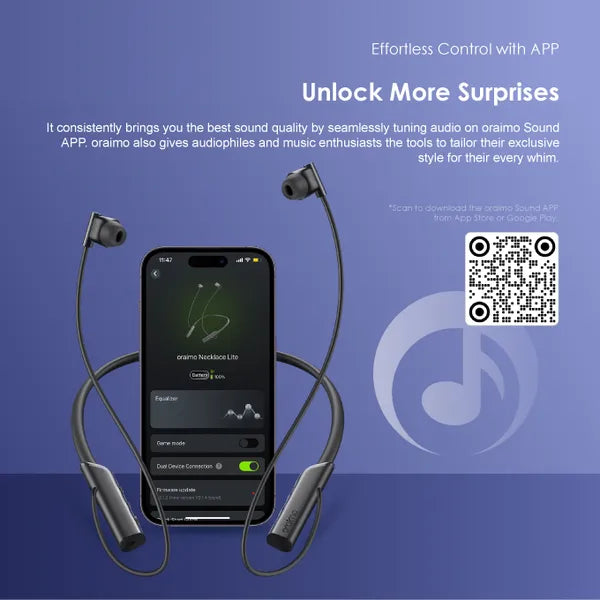 oraimo Necklace Lite Wireless Headphones Call Vibration Feature oraimo Necklace Lite Wireless Headphones Call Vibration Feature