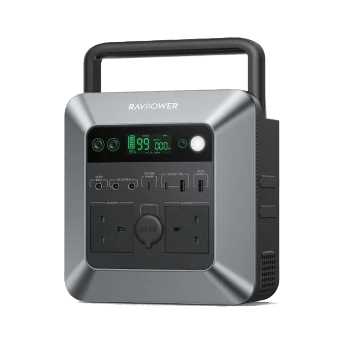 RAVPower 712Wh | 600W Portable Power Station - Black - XPRS