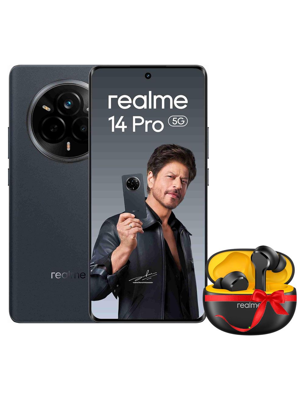 Realme 14 Pro 5g 12GB Ram 256GB ( ضمان الوكيل ) + Realme TechLife Buds T110  gift